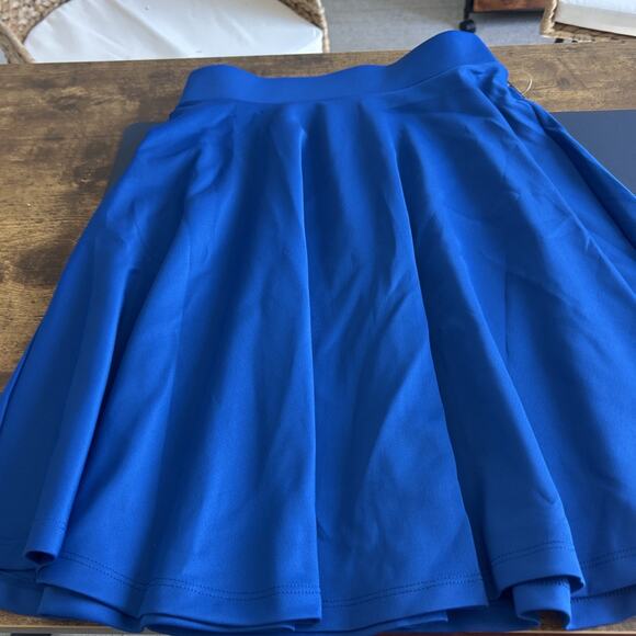 Made by Johnny NWT Medium Solid Blue Pull-On A-Line Skirt - Picture 4 of 13